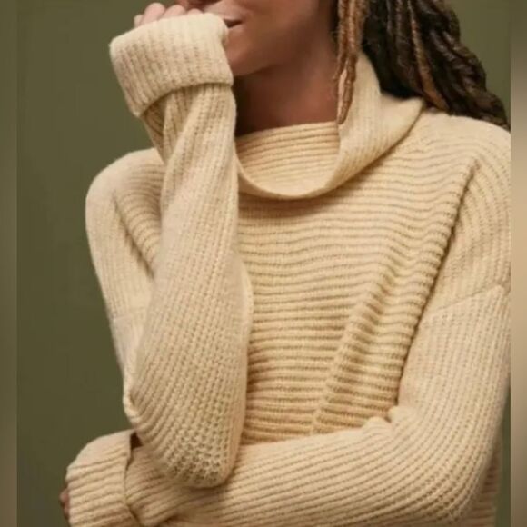 Anthropologie Pilcro Oversized Cowl Neck Chunky Super Soft Cozy Sweater Small - Picture 2 of 12